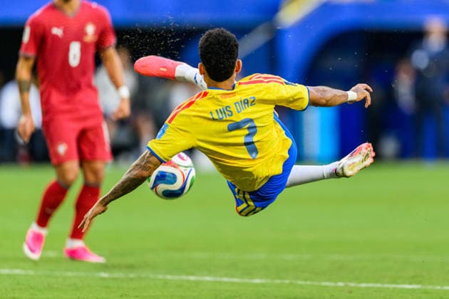 260627 Luis Diaz of Colombia during the FIFA World Cup, WM, Weltmeisterschaft, Fussball 2026 group stage football match between Colombia and Portugal on June 27, 2026 in Miami. Photo: Jon Olav Nesvold BILDBYRAN COP 217 JE0137 fotboll football soccer fotball vm fotbolls-vm fotball-vm fotbolls-vm 2026 fifa world cup 2026 17 bbeng *** 260627 Luis Diaz of Colombia during the 2026 FIFA World Cup group stage soccer match between Colombia and Portugal on June 27, 2026 in Miami. Photo by Jon Olav Nesvold, BILDBYRAN COP 217 JE0137 soccer football fotball World Cup soccer World Cup 2026 FIFA World Cup 2026 17 bbeng  Copyright: JONxOLAVxNESVOLD BB260627JE037