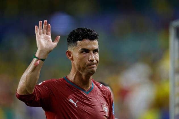 Cristiano Ronaldo of Portugal reacts after the FIFA World Cup, WM, Weltmeisterschaft, Fussball 2026 group stage match Colombia against Portugal at the Hard Rock Stadium in Miami, United States, 27 June 2026. FIFA World Cup 2026 - Group K - Colombia vs Portugal !ACHTUNG: NUR REDAKTIONELLE NUTZUNG!  Copyright: xAlbertoxEstevezx GR7194 20260628-55020733039_1