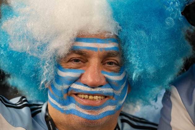 . The supporters of Argentinia during the FIFA World Cup, WM, Weltmeisterschaft, Fussball 2026 Group J match between Jordan and Argentina at Dallas Stadium on June 27, 2026 in Dallas, United States. (Photo by Torbjorn Tande DeFodi Images) - *** Argentine fans during the 2026 FIFA World Cup Group J match between Jordan and Argentina at Dallas Stadium on June 27, 2026, in Dallas, United States. Photo by Torbjorn Tande, DeFodi Images