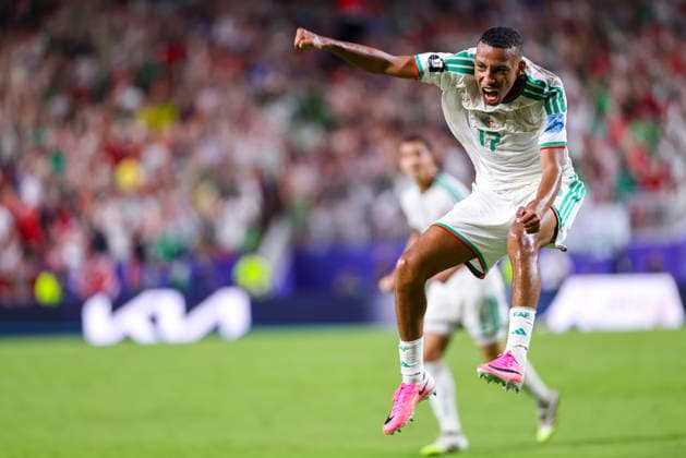 SOCCER - FIFA World Cup, WM, Weltmeisterschaft, Fussball 2026 KANSAS CITY,MISSOURI,USA,28.JUN.26 - SOCCER - FIFA World Cup 2026, group stage, Algeria vs Austria. Image shows the rejoicing of Rafik Belghali (ALG).  GEPAxpictures xArminxRauthner