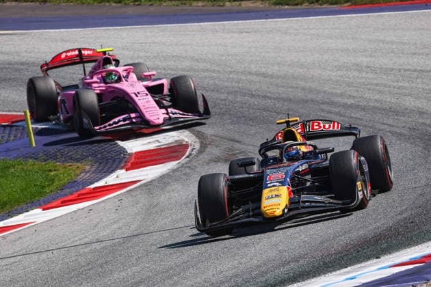 AUTO - FORMULA 2 2026 - RED BULL RING 06 TSOLOV Nikola (bul), Campos Racing, Dallara F2 2024, action and 15 DUNNE Alex (irl), Rodin Motorsport, Dallara F2 2024, action during the 6th round of the 2026 FIA Formula 2 Championship from June 26 to 28, 2026 on the Red Bull Ring, in Spielberg, Austria - SpielbergAustria  Copyright: xEricxAlonsox