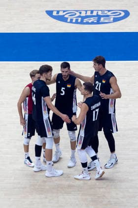 VNL China - Germany 28.06.2026 volleyball, Gliwice , Arena Pre Zero , Mens Volleyball Nations League 2026 FIVB VNL (siatkowka, Liga Narodow, Chiny - Niemcy ), game , match China - Germany image shows: Moritz Reichert (5) photo Katarzyna Plewczynska Fotostyk Copyright: xKatarzynaxPlewczynskax 20260628KAPL5456