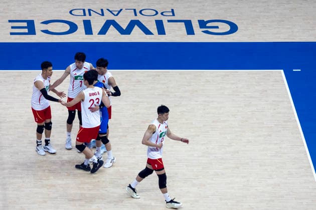 VNL China - Germany 28.06.2026 volleyball, Gliwice , Arena Pre Zero , Mens Volleyball Nations League 2026 FIVB VNL (siatkowka, Liga Narodow, Chiny - Niemcy ), game , match China - Germany image shows: team China Tianyue Li (7) photo Katarzyna Plewczynska Fotostyk Copyright: xKatarzynaxPlewczynskax 20260628KAPL5536