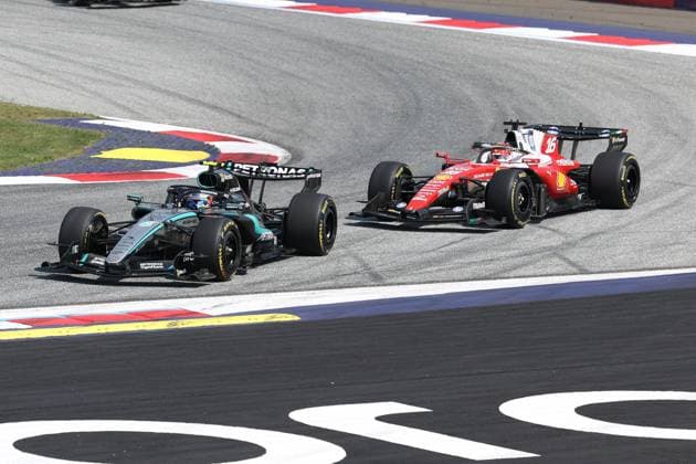 Kimi Antonelli (Mercedes-AMG Petronas 12), Charles Leclerc (Scuderia Ferrari HP 16), Rennen, Grosser Preis von Oesterreich, Motorsport, Herren, Formel 1, 28.06.2026 Spielberg Steiermark Oesterreich *** Kimi Antonelli, Mercedes AMG Petronas 12; Charles Leclerc, Scuderia Ferrari HP 16; Race; Austrian Grand Prix; Motorsports; Men; Formula 1; June 28, 2026; Spielberg, Styria, Austria Copyright: xkolbert-press ChristianxKolbertx