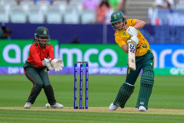 LONDON, ENGLAND JUNE 28 - Marizanne Kapp of South Africa during the ICC Women s T20 World Cup game between South Africa Women and Bangadesh Women at Lord s Cricket Ground on June 28, 2026 in London , England . (Photo by Keeran Marquis Sports Press Photo)  Copyright: xKeeranxMarquis SPPx Sportspressphoto_SPR179276