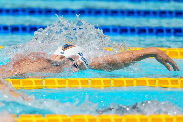 Filippo Megli of Italy, 200m Freestyle Men Heats, during the 62nd Settecolli swimming meeting at Stadio del Nuoto in Rome (Italy), June 28, 2026. antoniettaxbaldassarre