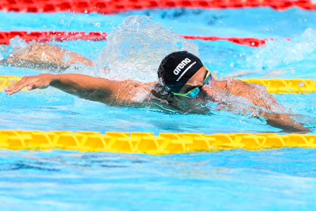 Carlos D Ambrosio of Italy, 200m Freestyle Men Heats, during the 62nd Settecolli swimming meeting at Stadio del Nuoto in Rome (Italy), June 28, 2026. ElisaxStaccioli