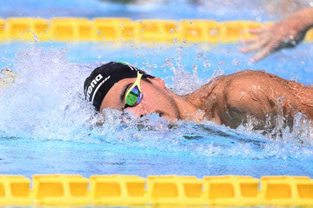Carlos D Ambrosio of Italy, 200m Freestyle Men Heats, during the 62nd Settecolli swimming meeting at Stadio del Nuoto in Rome (Italy), June 28, 2026. ElisaxStaccioli
