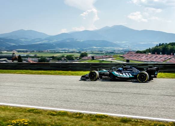 SPIELBERG - George Russell (Mercedes) at the Red Bull Ring race track during the Austrian Grand Prix. SEM VAN DER WAL ANP xVIxANPxSportx xxANPxIVx 562270202 originalFilename: 562270202.jpg