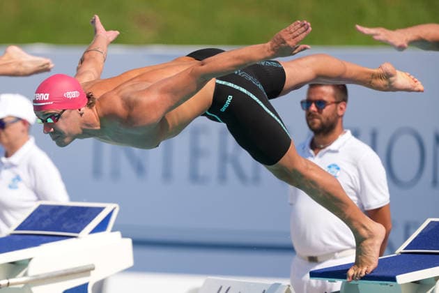 Noe Ponti of Switzerland, 50m Butterfly Men Heats, during the 62nd Settecolli swimming meeting at Stadio del Nuoto in Rome (Italy), June 28, 2026. antoniettaxbaldassarre