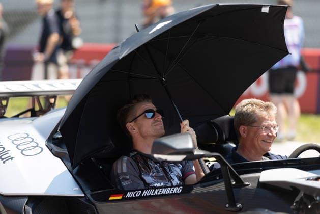 (27) Nico Hulkenberg (GER) - Audi Revolut F1 Team - Audi AR01 - Audi during the Pre-Race of Formula 1 Rolex Austrian Grand Prix 2026 at Red Bull Ring in Spielberg, Austria. Round 10 of the 2026 FIA Formula One World Championship, WM, Weltmeisterschaft held June 26-28, 2026. The Red Bull Ring in Spielberg, set amid the scenic hills of Styria, is one of the shorter circuits on the calendar yet delivers intense wheel-to-wheel racing. Formula 1 Rolex Austrian Grand Prix 2026 - Round 10 - Red Bull Ring F1-2026-R10-AUT