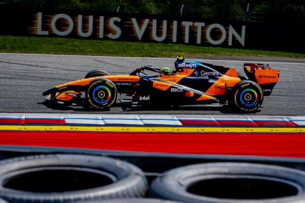 SPIELBERG - Formula 1 driver Lando Norris of McLaren Mastercard Formula 1 Team during the Formula 1 Austria at the Red Bull Ring on June 28, 2026 in Spielberg, Austria. (Photo by DeFodi Images) - *** SPIELBERG: Formula 1 driver Lando Norris of the McLaren Mastercard Formula 1 Team during the Formula 1 Austrian Grand Prix at the Red Bull Ring on June 28, 2026, in Spielberg, Austria. Photo by DeFodi Images