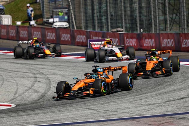 F1 - AUSTRIAN GRAND PRIX 2026 81 PIASTRI Oscar (aus), McLaren F1 Team MCL40, action 01 NORRIS Lando (gbr), McLaren F1 Team MCL40, action during the Formula 1 Austrian Grand Prix 2026, 8th round of the 2026 Formula One World Championship, WM, Weltmeisterschaft from June 26 to 28, 2026 on the Red Bull Ring, in Spielberg, Austria - SpielbergAustria  Copyright: xANTONINxVINCENTx
