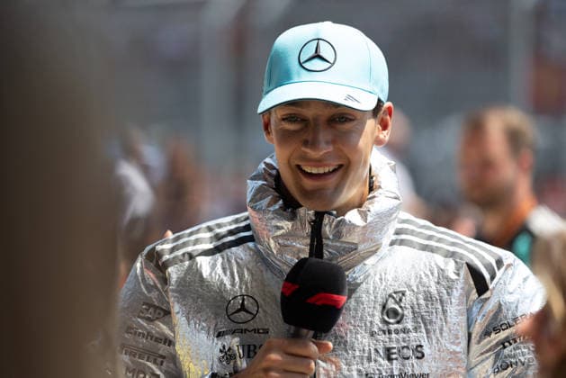 F1 Rolex Austrian Grand Prix - Pilots (63) George Russell (GBR) - Mercedes-AMG PETRONAS F1 Team - Mercedes W17 - Mercedes E Performance during the Austrian Grand Prix in Spielberg, Austria on June 28, 2026. Photo by Alessio De Marco ABACAPRESS.COM Spielberg Austria  Copyright: xDexMarcoxAlessio ABACAx