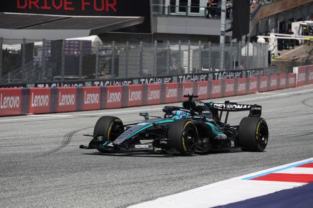 28.06.2026, Red Bull Ring, Spielberg, Formel 1 Großer Preis von Österreich 2026 , im Bild George Russell (GBR), Mercedes-AMG Petronas Formula One Team (Photo by Alessandro Martellotta Hasan Bratic DeFodi Images) - *** June 28, 2026, Red Bull Ring, Spielberg, 2026 Formula 1 Austrian Grand Prix; pictured: George Russell (GBR), Mercedes AMG Petronas Formula One Team. Photo by Alessandro Martellotta, Hasan Bratic, DeFodi Images