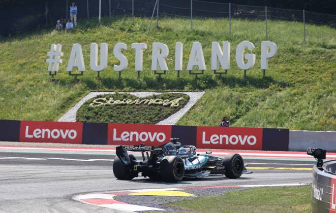 28.06.2026, Red Bull Ring, Spielberg, Formel 1 Großer Preis von Österreich 2026 , im Bild George Russell (GBR), Mercedes-AMG Petronas Formula One Team (Photo by Alessandro Martellotta Hasan Bratic DeFodi Images) - *** June 28, 2026, Red Bull Ring, Spielberg, 2026 Formula 1 Austrian Grand Prix; pictured: George Russell (GBR), Mercedes AMG Petronas Formula One Team. Photo by Alessandro Martellotta, Hasan Bratic, DeFodi Images