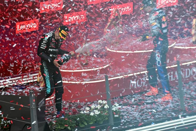 28.06.2026, xsvx, Motorsport FIA Formel 1, Grand Prix von Österreich v.l. Max Verstappen (Oracle Red Bull Racing) Startnummer 3 Andrea Kimi Antonelli (Mercedes AMG Petronas) Startnummer 12 auf dem Podium (FIA REGULATIONS PROHIBIT ANY USE OF PHOTOGRAPHS as IMAGE SEQUENCES and or QUASI-VIDEO) Zeltweg-Spielberg *** June 28, 2026, xsvx, Motorsport FIA Formula 1, Austrian Grand Prix: Max Verstappen (Oracle Red Bull Racing, No. 3) and Andrea Kimi Antonelli (Mercedes AMG Petronas, No. 12) on the podium. FIA regulations prohibit any use of photographs as image sequences and or quasi-video. Zeltweg, Spielberg