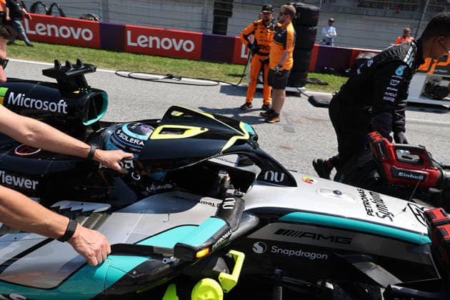 28.06.2026, Red Bull Ring, Spielberg, Formel 1 Großer Preis von Österreich 2026 , im Bild George Russell (GBR), Mercedes-AMG Petronas Formula One Team (Photo by Alessandro Martellotta Hasan Bratic DeFodi Images) - *** June 28, 2026, Red Bull Ring, Spielberg, 2026 Formula 1 Austrian Grand Prix; pictured: George Russell (GBR), Mercedes AMG Petronas Formula One Team. Photo by Alessandro Martellotta, Hasan Bratic, DeFodi Images