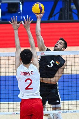 Gliwice 28.06.2026. Volleyball Men s Volleyball Nations League season 2026 match between China and Germany in Gliwice, Poland. --- Siatkowka Liga Narodow sezon 2026 mecz: Chiny - Niemcy. Persons shown: Moritz Reichert Fot. Antoni Dec Arena Akcji NEWSPIX.PL --- newspix.pl 