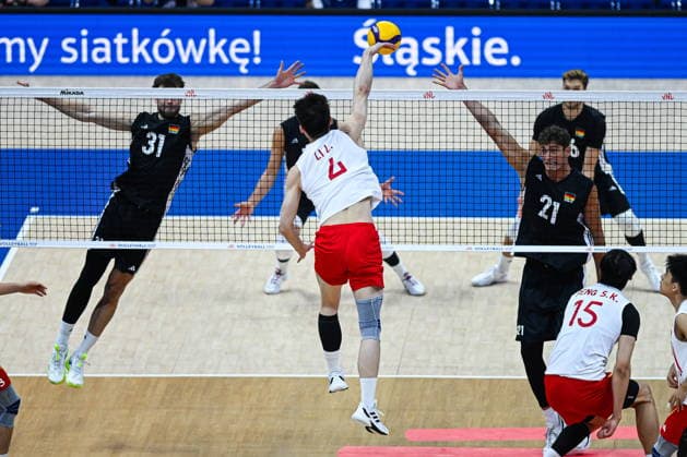 Gliwice 28.06.2026. Volleyball Men s Volleyball Nations League season 2026 match between China and Germany in Gliwice, Poland. --- Siatkowka Liga Narodow sezon 2026 mecz: Chiny - Niemcy. Persons shown: Lei Li Fot. Antoni Dec Arena Akcji NEWSPIX.PL --- newspix.pl 