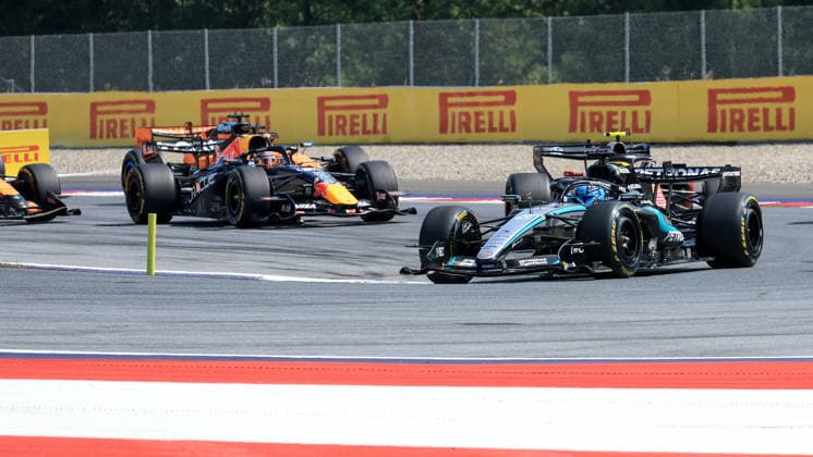 MOTORSPORTS, FORMULA 1 - GP of Austria 2026 SPIELBERG,AUSTRIA,28.JUN.26 - MOTORSPORTS, FORMULA 1 - Grand Prix of Austria, Red Bull Ring. Image shows the start with Andrea George Russell (GBR Mercedes).  GEPAxpictures xMarioxBuehner-Weinrauch