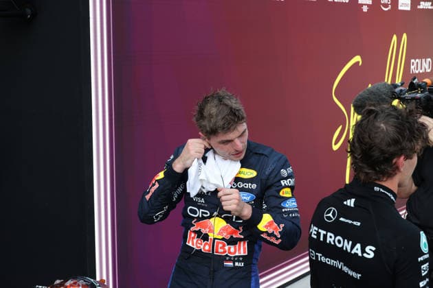 28.06.2026, Red Bull Ring, Spielberg, Formel 1 Großer Preis von Österreich 2026 , im Bild Zweiter Platz für Max Verstappen (NLD), Oracle Red Bull Racing (Photo by Alessandro Martellotta Hasan Bratic DeFodi Images) - *** June 28, 2026, Red Bull Ring, Spielberg, 2026 Formula 1 Austrian Grand Prix; pictured: Max Verstappen (NLD) in second place, Oracle Red Bull Racing. Photo by Alessandro Martellotta, Hasan Bratic, DeFodi Images