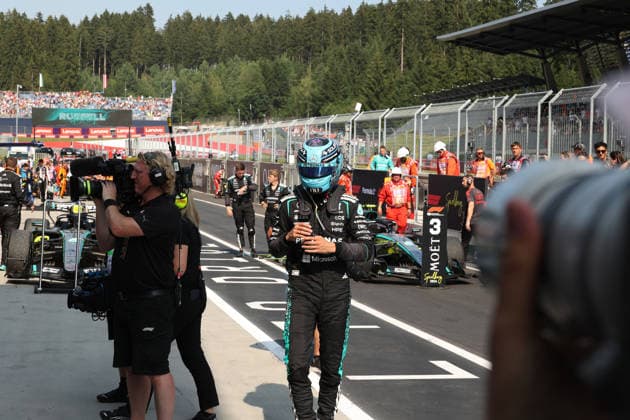28.06.2026, Red Bull Ring, Spielberg, Formel 1 Großer Preis von Österreich 2026 , im Bild Sieger George Russell (GBR), Mercedes-AMG Petronas Formula One Team (Photo by Alessandro Martellotta Hasan Bratic DeFodi Images) - *** June 28, 2026, Red Bull Ring, Spielberg, 2026 Formula 1 Austrian Grand Prix; pictured: winner George Russell (GBR), Mercedes AMG Petronas Formula One Team. Photo by Alessandro Martellotta, Hasan Bratic, DeFodi Images