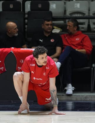 Turkish National Basketball Team training session ahead of FIBA World Cup Qualifiers ISTANBUL, TURKIYE - JUNE 28: National player Sehmus Hazer is seen during a training session of the Turkish National Men s Basketball Team under the management of head coach Ergin Ataman ahead of their upcoming matches against Bosnia and Herzegovina, and Switzerland for the 2027 FIBA Basketball World Cup European Qualifiers, at Besiktas GAIN Sports Complex in Istanbul, Turkiye on June 28, 2026. The first 10 minutes of the practice session, which included passing and warm-up drills, were open to the press. Esra Bilgin Anadolu Istanbul Turkey. Editorial use only. Please get in touch for any other usage.  Copyright: x2026xAnadoluxEsraxBilginx