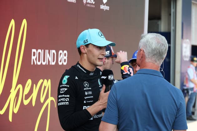28.06.2026, Red Bull Ring, Spielberg, Formel 1 Großer Preis von Österreich 2026 , im Bild Sieger George Russell (GBR), Mercedes-AMG Petronas Formula One Team (Photo by Alessandro Martellotta Hasan Bratic DeFodi Images) - *** June 28, 2026, Red Bull Ring, Spielberg, 2026 Formula 1 Austrian Grand Prix; pictured: winner George Russell (GBR), Mercedes AMG Petronas Formula One Team. Photo by Alessandro Martellotta, Hasan Bratic, DeFodi Images