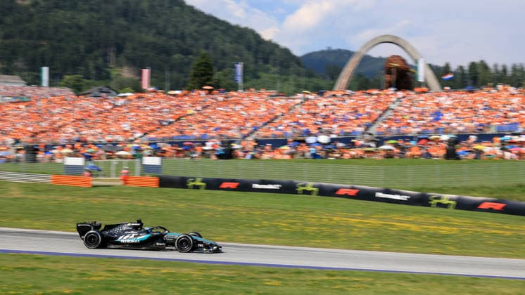 MOTORSPORTS, FORMULA 1 - GP of Austria 2026 SPIELBERG,AUSTRIA,28.JUN.26 - MOTORSPORTS, FORMULA 1 - Grand Prix of Austria, Red Bull Ring. Image shows George Russell (GBR Mercedes).  GEPAxpictures xMarioxBuehner-Weinrauch