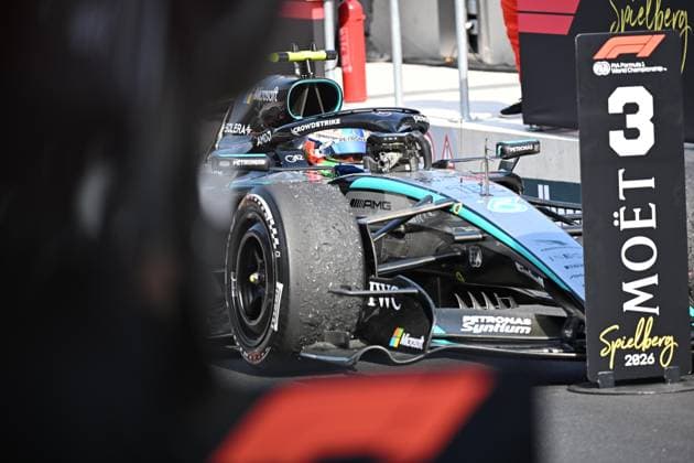Andrea Kimi Antonelli 12, Mercedes-AMG Petronas F1 Team, Siegerehrung,Rennen, Grosser Preis von Oesterreich, Motorsport, Herren, Formel 1, 28.06.2026 Spielberg Steiermark Austria *** Andrea Kimi Antonelli 12, Mercedes AMG Petronas F1 Team, podium ceremony, race, Austrian Grand Prix, motorsports, men, Formula 1, June 28, 2026, Spielberg, Styria, Austria Copyright: xkolbert-press MartinxWdziecznyx