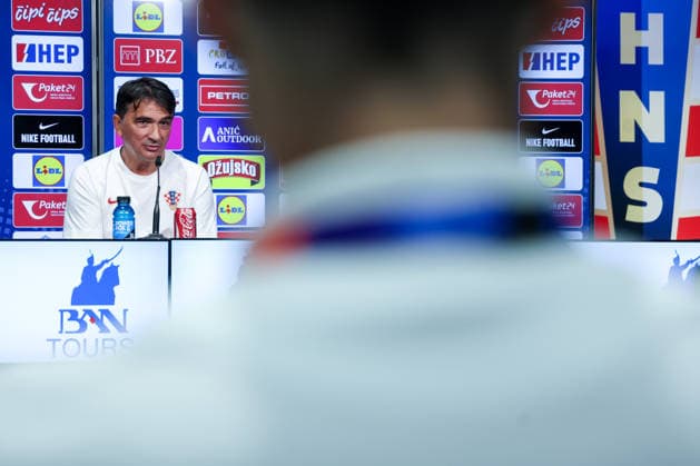 Croatia press conference, PK, Pressekonferenz - FIFA World Cup, WM, Weltmeisterschaft, Fussball 2026 Head Coach of Croatia Zlatko Dalic speaks on a press conference of Croatian national football team at training centre at Episcopal High School on June 28, 2026 in Alexandria, Virginia.  IgorxKralj PIXSELL