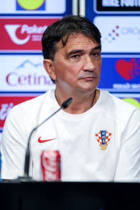 Croatia press conference, PK, Pressekonferenz - FIFA World Cup, WM, Weltmeisterschaft, Fussball 2026 Head Coach of Croatia Zlatko Dalic speaks on a press conference of Croatian national football team at training centre at Episcopal High School on June 28, 2026 in Alexandria, Virginia.  IgorxKralj PIXSELL