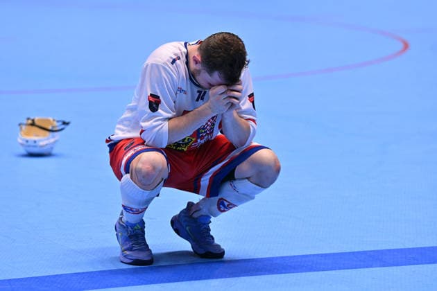 The Men s World Ball Hockey Championship Final: Czech Republic vs. USA, Ostravar Arena, Ostrava, June 28, 2026. Jakub Laurinc of the Czech Republic after the game. (CTKxPhoto JaroslavxOzana) CTKPhotoP2026062805840  CTKPhotoP2026062805840