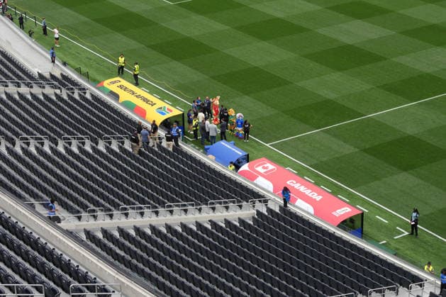 RECORD DATE NOT STATED 28th June 2026; SoFi Stadium, Los Angeles, California, United States of America; FIFA World Cup, WM, Weltmeisterschaft, Fussball Football, South Africa versus Canada; team dugouts at SoFi Stadium AlecxBrown