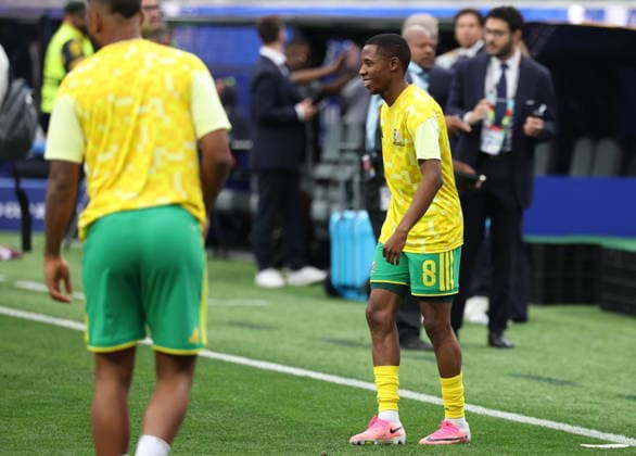 RECORD DATE NOT STATED FIFA World Cup, WM, Weltmeisterschaft, Fussball 2026 - Round of 32 - South Africa vs Canada Tshepang Moremi of South Africa warms up ahead of the FIFA World Cup 2026 Round of 32 match South Africa against Canada, in Los Angeles, USA, 28 June 2026. LOS ANGELES United States  Copyright: xCHRISTOPERxTORRESx