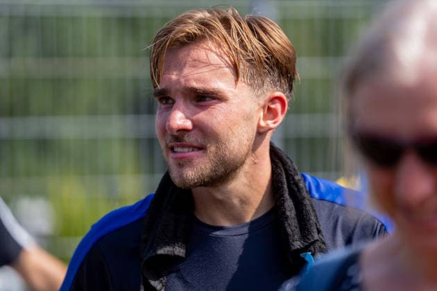 Freisteller, Portrait Lars Kehl (SV Darmstadt 98, 22) nach dem Training, GER, Trainingsauftakt SV Darmstadt 98, Fussball, 2. Bundesliga, Saison 2026 2027, 28.06.2026, DFL REGULATIONS PROHIBIT ANY USE OF PHOTOGRAPHS AS IMAGE SEQUENCES AND OR QUASI-VIDEO, GER, Trainingsauftakt SV Darmstadt 98, Fussball, 2. Bundesliga, Saison 2026 2027, 28.06.2026 Lindenfels-Winterkasten *** Close-up, Portrait of Lars Kehl, SV Darmstadt 98, 22 after practice, GER, Start of training for SV Darmstadt 98, Soccer, 2. Bundesliga, 2026–2027 season, June 28, 2026, DFL regulations prohibit any use of photographs as image sequences and or quasi-video, GER, SV Darmstadt 98 training kickoff, soccer, 2. Bundesliga, 2026–2027 season, June 28, 2026, Lindenfels Winterkasten Copyright: xEibner-Pressefoto Jan-NiclasxGrox EP_JGG