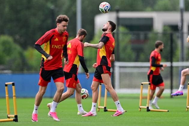Belgium s Zeno Debast pictured during a training session of Belgian national soccer team Red Devils, on Sunday 28 June 2026 in their base camp, home of the Seattle Sounders, Renton, Seattle, USA. The Rode Duivels - Diables Rouges qualified for the knockout stage of the 2026 FIFA World Cup, WM, Weltmeisterschaft, Fussball where they ll meet Senegal in the round of 32 on July 1st. DIRKxWAEM  x179750306x