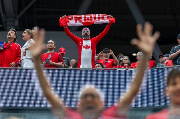 June 28, 2026, Los Angeles, California, USA: Fans are seen before the FIFA World Cup, WM, Weltmeisterschaft, Fussball Round of 32 soccer match between Canada and South Africa in Inglewood, Calif., Sunday, June 28, 2026. World Cup 2026: Canada Vs South Africa  - ZUMAc68_ 20260628_zaf_c68_014 Copyright: xRingoxChiux