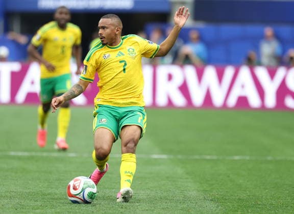 RECORD DATE NOT STATED FIFA World Cup, WM, Weltmeisterschaft, Fussball 2026 - Round of 32 - South Africa vs Canada Oswin Appollis of South Africa in action during the FIFA World Cup 2026 Round of 32 match South Africa against Canada, in Los Angeles, USA, 28 June 2026. LOS ANGELES United States  Copyright: xCHRISTOPERxTORRESx