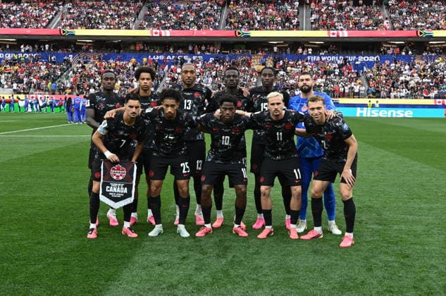 South Africa v Canada - FIFA World Cup, WM, Weltmeisterschaft, Fussball 2026 - Round of 32 INGLEWOOD, CALIFORNIA - JUNE 28: Players of Canada pose for a photo prior the 2026 FIFA World Cup Round of 32 match between South Africa and Canada at Los Angeles Stadium (SoFi Stadium) in Inglewood, California, United States on June 28, 2026. Tayfun Coskun Anadolu California United States. Editorial use only. Please get in touch for any other usage.  Copyright: x2026xAnadoluxTayfunxCoskunx
