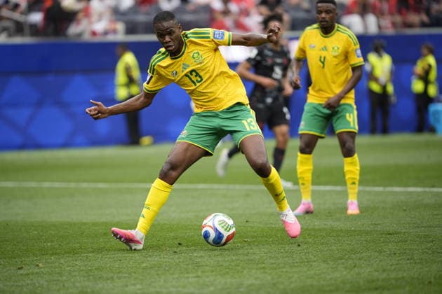 South Africa v Canada - FIFA World Cup, WM, Weltmeisterschaft, Fussball 2026 - Round of 32 INGLEWOOD, CALIFORNIA - JUNE 28: Sphephelo Sithole of South Africa in action during the 2026 FIFA World Cup Round of 32 match between South Africa and Canada at Los Angeles Stadium (SoFi Stadium) in Inglewood, California, United States on June 28, 2026. Tayfun Coskun Anadolu California United States. Editorial use only. Please get in touch for any other usage.  Copyright: x2026xAnadoluxTayfunxCoskunx