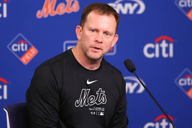 MLB, Baseball Herren, USA New York Mets Press Conferences New York Mets manager Andy Green speaks to the media during a press conference, PK, Pressekonferenz on Opening Day at Citi Field in Corona, New York, on June 28, 2026. Flushing United States  Copyright: xGordonxDonovanx originalFilename:donovan-mlbphila260628_npKtS.jpg