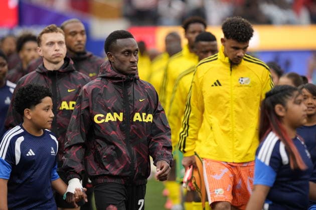 South Africa v Canada - FIFA World Cup, WM, Weltmeisterschaft, Fussball 2026 - Round of 32 INGLEWOOD, CALIFORNIA - JUNE 28: Players take the pitch prior the 2026 FIFA World Cup Round of 32 match between South Africa and Canada at Los Angeles Stadium (SoFi Stadium) in Inglewood, California, United States on June 28, 2026. Tayfun Coskun Anadolu California United States. Editorial use only. Please get in touch for any other usage.  Copyright: x2026xAnadoluxTayfunxCoskunx