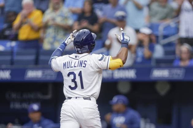June 28, 2026, St. Petersburg, Florida, USA: Tampa Bay Rays center fielder Cedric Mullins (31) celebrates after hitting a home run in the second inning against the Arizona Diamondbacks on Sunday, June 28, 2026 in St. Petersburg. Florida News - June 28, 2026  - ZUMAs70_ 0860238066st Copyright: xLuisxSantanax
