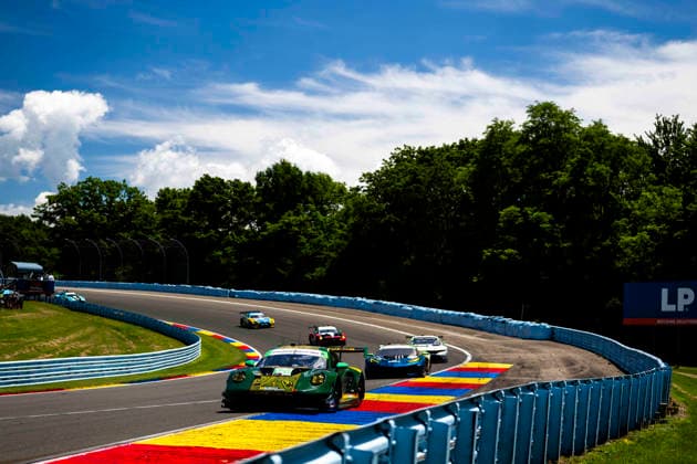AUTO - 6 HOURS OF THE GLEN 2026 120 ADELSON Adam (usa), ILOTT Callum (gbr), SARGENT Tom (aus), Wright Motorsports, Porsche 911 GT3 R (992.2), action during the Six Hours of the Glen 2026, 6th round of the 2026 IMSA WeatherTech SportsCar Championship, from June 26 to 28 on the Watkins Glen International in Watkins Glen, New York, United States of America - Watkins GlenUnited States  Copyright: xFabrizioxBoldonix