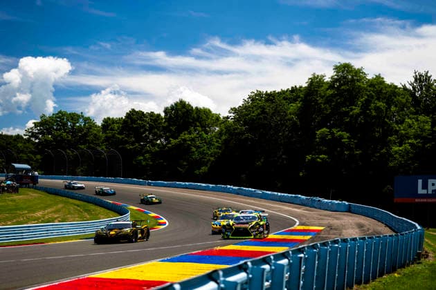 AUTO - 6 HOURS OF THE GLEN 2026 13 FIDANI Ore (can), BELL Matthew (gbr), KERN Lars (deu), 13 Autosport, Corvette Z06 GT3.R, action, 12 TELITZ Aaron (usa), PEDERSEN Benjamin (usa), MONTECALVO Frankie (usa), Vasser Sullivan Racing, Lexus RC F GT3, action during the Six Hours of the Glen 2026, 6th round of the 2026 IMSA WeatherTech SportsCar Championship, from June 26 to 28 on the Watkins Glen International in Watkins Glen, New York, United States of America - Watkins GlenUnited States  Copyright: xFabrizioxBoldonix
