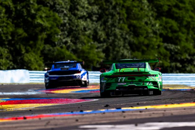 AUTO - 6 HOURS OF THE GLEN 2026 77 KING Harry (gbr), TANDY Nick (gbr), AO Racing, Porsche 911 GT3 R (992.2), action during the Six Hours of the Glen 2026, 6th round of the 2026 IMSA WeatherTech SportsCar Championship, from June 26 to 28 on the Watkins Glen International in Watkins Glen, New York, United States of America - Watkins GlenUnited States  Copyright: xFabrizioxBoldonix