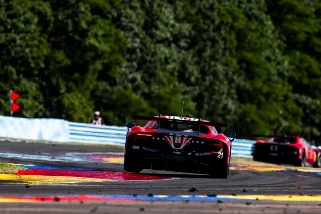 AUTO - 6 HOURS OF THE GLEN 2026 21 FUOCO Antonio (ita), MANN Simon (gbr), UDELL Alec (usa), AF Corse, Ferrari 296 GT3 Evo, action during the Six Hours of the Glen 2026, 6th round of the 2026 IMSA WeatherTech SportsCar Championship, from June 26 to 28 on the Watkins Glen International in Watkins Glen, New York, United States of America - Watkins GlenUnited States  Copyright: xFabrizioxBoldonix