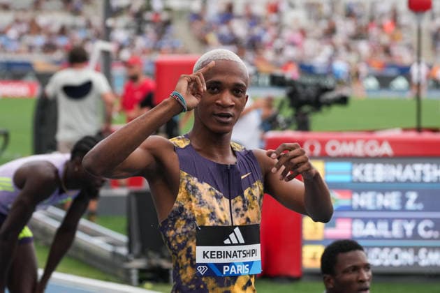 June 28, 2026, Paris, Å½Le-De-France, France: Busang Collen Kebinatshipi of Botswana celebrates after winning the men s 400m final during the Wanda Diamond League Meeting de Paris at Stade Charlo ty. Paris France - ZUMAh209 20260628_zsp_h209_028 Copyright: xAlixHabibx